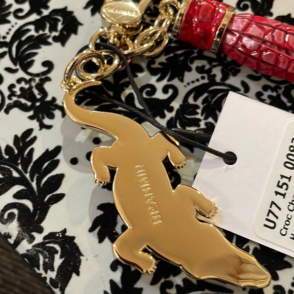BRAHMIN Heartbreaker Croc Charm Tassel NWT - Picture 6 of 7